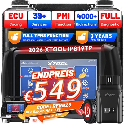 USED XTOOL IP819TP Bidirektionales Scan-Tool OBD2-Diagnosescanner mit Aktivtest