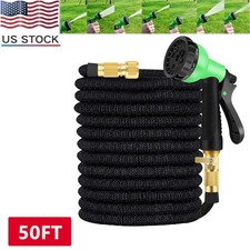 3 X Stronger Deluxe Heavy Duty Expandable Flexible Garden Water Hose 50ft .