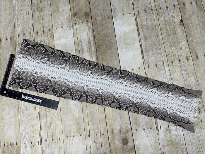 Natural Genuine Python Italian Snakeskin Leather real hide snake skin Rattle 146