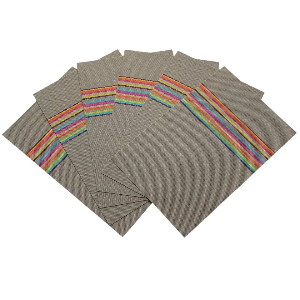 6pcs home placemat Wärmeisolierung PVC Placemat Anti-Skid-Tischmatten