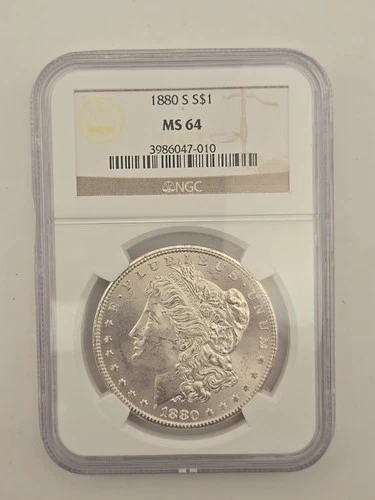 1880-S Morgan Silver Dollar $1 NGC MS 64