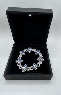 Clover 4 Leaf Bracelet Gold |7 inch | Silver | Blue |Bracelet 
