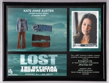 Lost Series - original costume card - Prop Evangeline Lilly as Kate Anne Austen