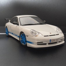 AUTOart Porsche 911 GT3 RS 996 1/18 White Blue Model Car