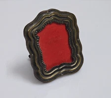 Antica Cornice Portafoto Sagomata - Argento 800 - Vintage Italiano - 8 x 6,5 cm