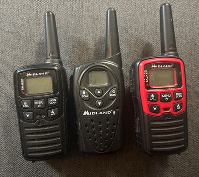 3 Used Midland X-Talker Radios No Batteries Not Tested, As-is