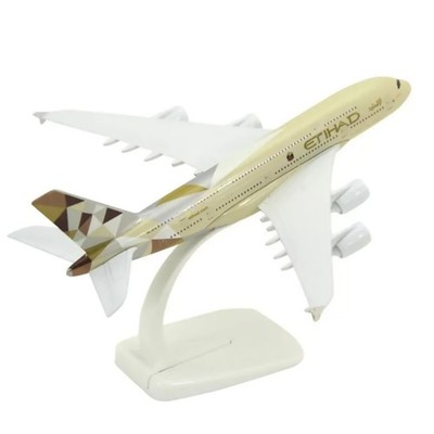20cm Diecast Alloy 1/300 Scale Etihad Airlines A380 Finished Model Display