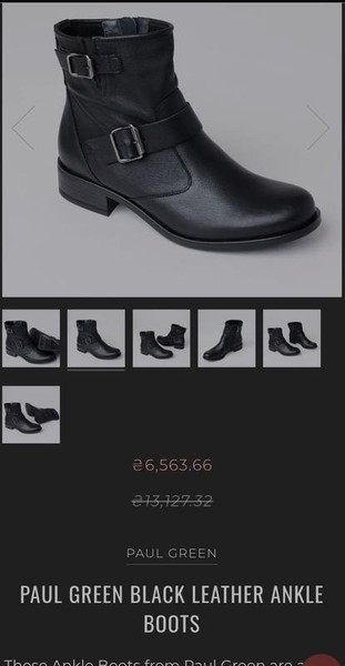 Women Paul Green Boots Black Leather 40.5 #C3KR