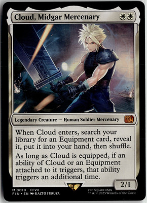 Cloud Midgar Mercenary 0010 Final Fantasy FF MTG Magic The Gathering Card NM