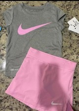 Nike Little Girls Skort Outfit Set NEW Size 6x Dri Fit