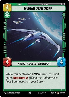 3X-Nubian Star Skiff - Foil-SWU06-Secrets of Power-Star Wars Unlimited