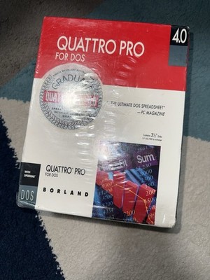 Borland Quattro Pro 4.0 Software for DOS 3.5'' Floppy Disks and Reference Guides