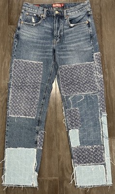 Lucky Brand Legend Patchwork Jeans size 2 26 Denim Relaxed Straight mid