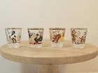 Shot Glasses Naughty Jungle Bar Humor Retro MCM Specialty 1940s Set of 4 Novelty