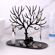 Jewelry Display Deer Tree Stand Rack Earring Necklace Ring Holder Tray Decor UK