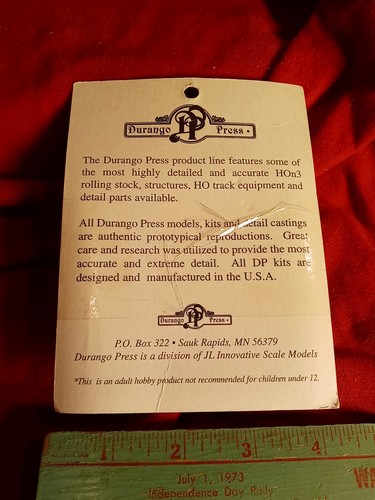 Hand Car Durango Press USA Neatio Cast Details NiP JL Innovative Models - Picture 3 of 5