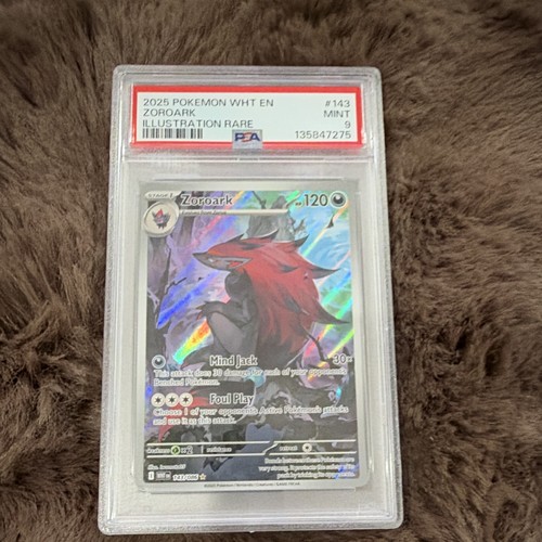The Pokémon Company Zoroark 143/086 Sv: White Flare IR Holo PSA 9 (2025)