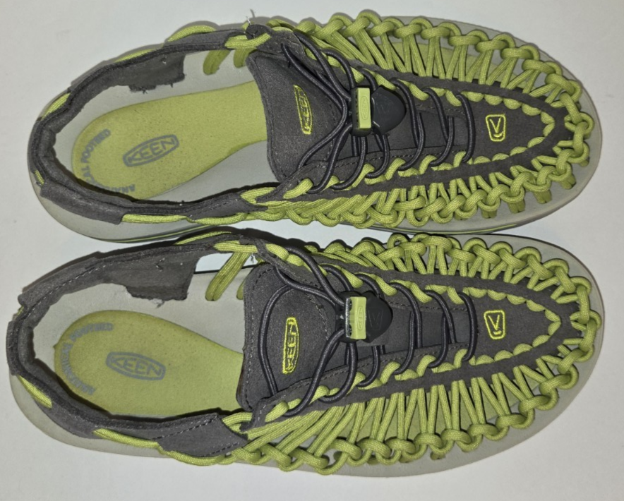 Scarpe sandali donna Keen Uneek verde grigio acqua fiume paracord misura 7 5M