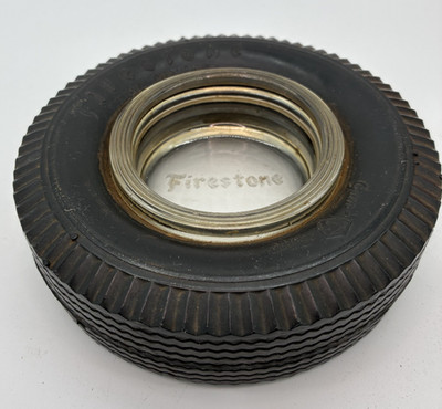 Vintage FIRESTONE TIRE Ashtray 1960's Promotional Collectible 6''
