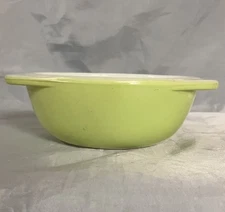 Vtg Pyrex #080 8oz Lime Green Mini Round Baking Dish Bowl Ovenware NO LID