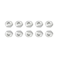 50Pack #2-56 UNC Hex Nuts 304 Stainless Steel Hexagonal Nuts Silver