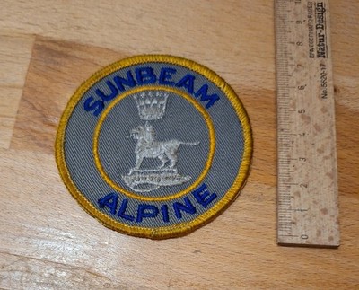 Sunbeam Alpine Sportwagen Wappen-Aufnäher Vintage-Original älter