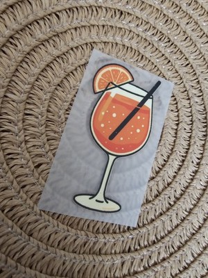 Aperol Spritz Bügelbild / Sommer-Drink Aufbügler / Cocktail-Motiv für T-Shirts