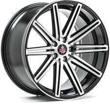 Alloy Wheels 18" Axe EX15 Black Polished Face For Vauxhall Sintra 96-99