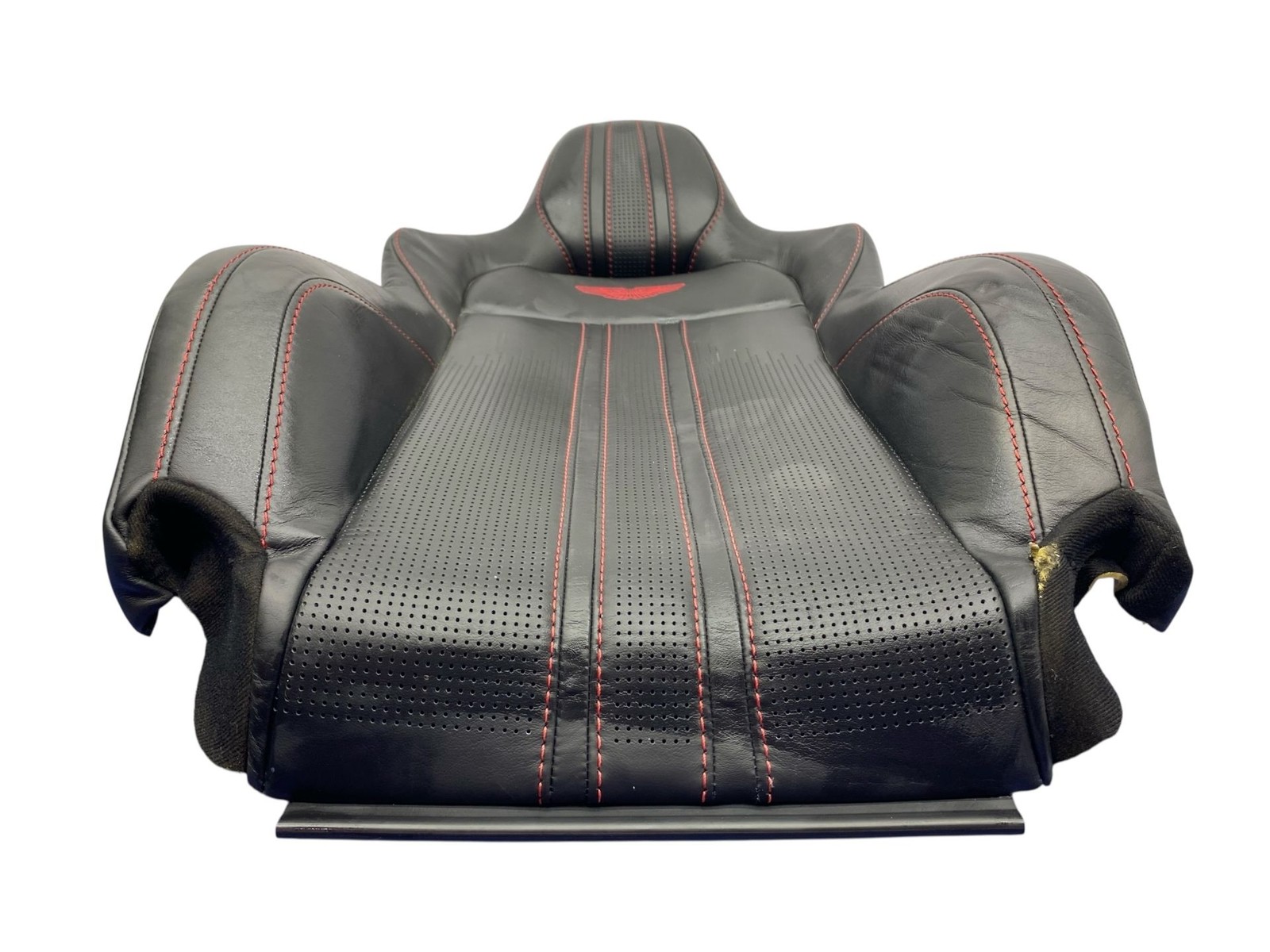 2019 ASTON MARTIN VANTAGE FRONT LEFT SEAT UPPER BACKREST CUSHION | BLACK W/ RED