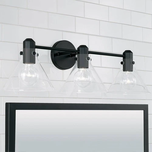 Capital Greer 28 1/4" Wide Matte Black 3-Light Bath Light - Picture 1 of 5