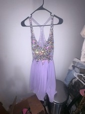 Purple Beaded Prom Pageant Dress No Tags Fits Like Medium