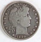 VG 1899 Barber Half Dollar