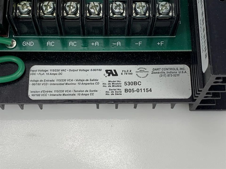 Dart Controls 530BC DC Motor Drive 0-90VDC 1/8-1HP - Image 2 of 4