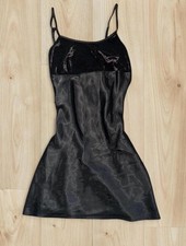 Vintage Delicate Treasures Intimates Velvet & Satin Slip Dress. Size S