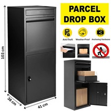  Large Parcel Delivery Drop Box Outdoor Post Box Package Secure Storage Bin