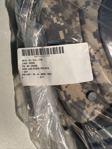 USGI McGuire Nicholas ACU Tactical Adjustable One-Size Knee & Elbow Pad Set NEW - Picture 7 of 8