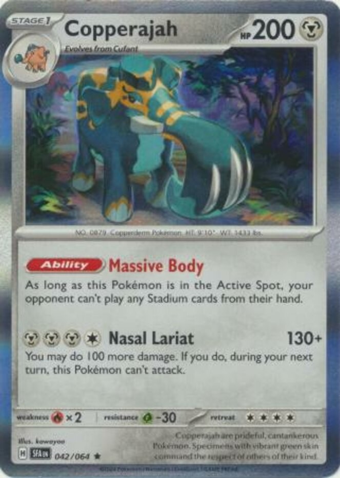 Copperajah - 042/064 - Holo Rare (Near Mint) Shrouded Fable - Metal Pokémon