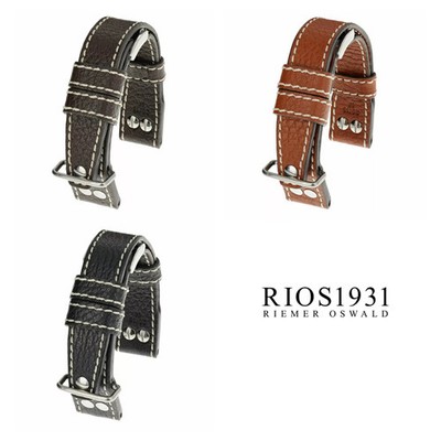 RIOS1931 Aviator - Uhrenarmband aus Büffelleder (209) - 3 Farben - 2 Breiten