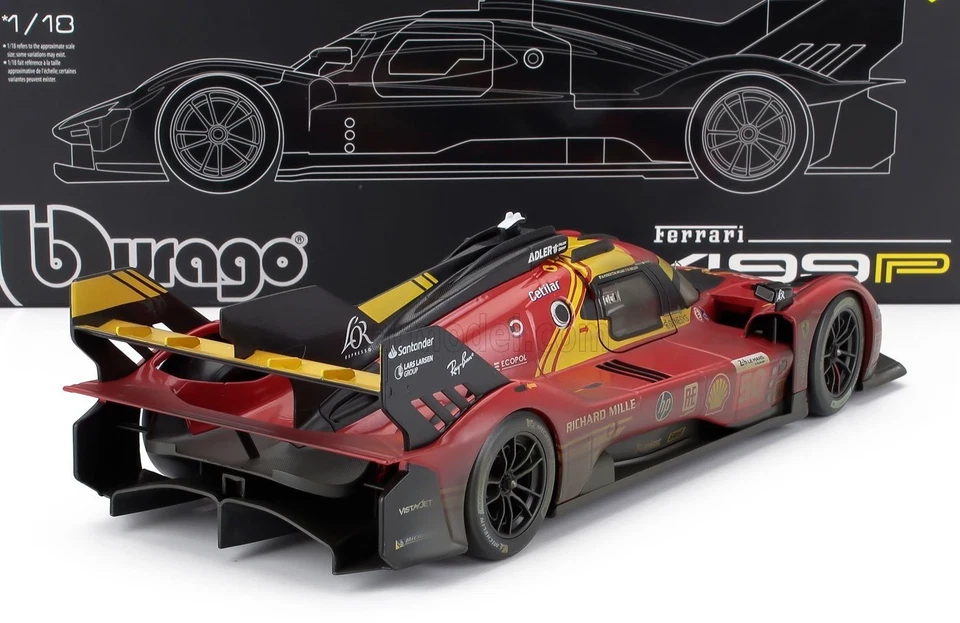 Ferrari 499P #50 24H Le Mans 2024 "DIRTY VERSION" BBurago 1/18 18-16312D-Vet - Immagine 3 di 4
