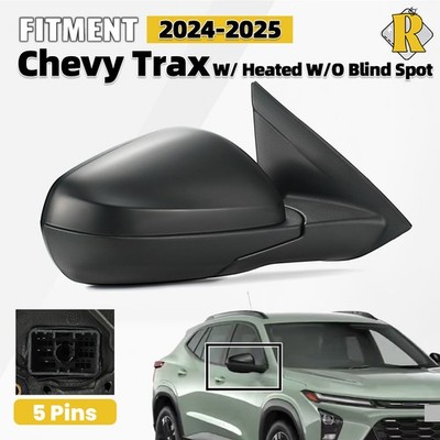 For 2024-2025 Chevy Trax Side Mirror Right Passenger W/ Heated W/O Blind 5 Pins
