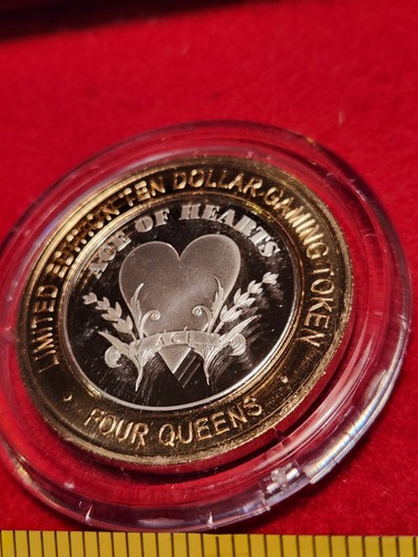 Silverstrike 4-Queens Ace Of Hearts $10 Token Coin Las Vegas - Picture 4 of 7