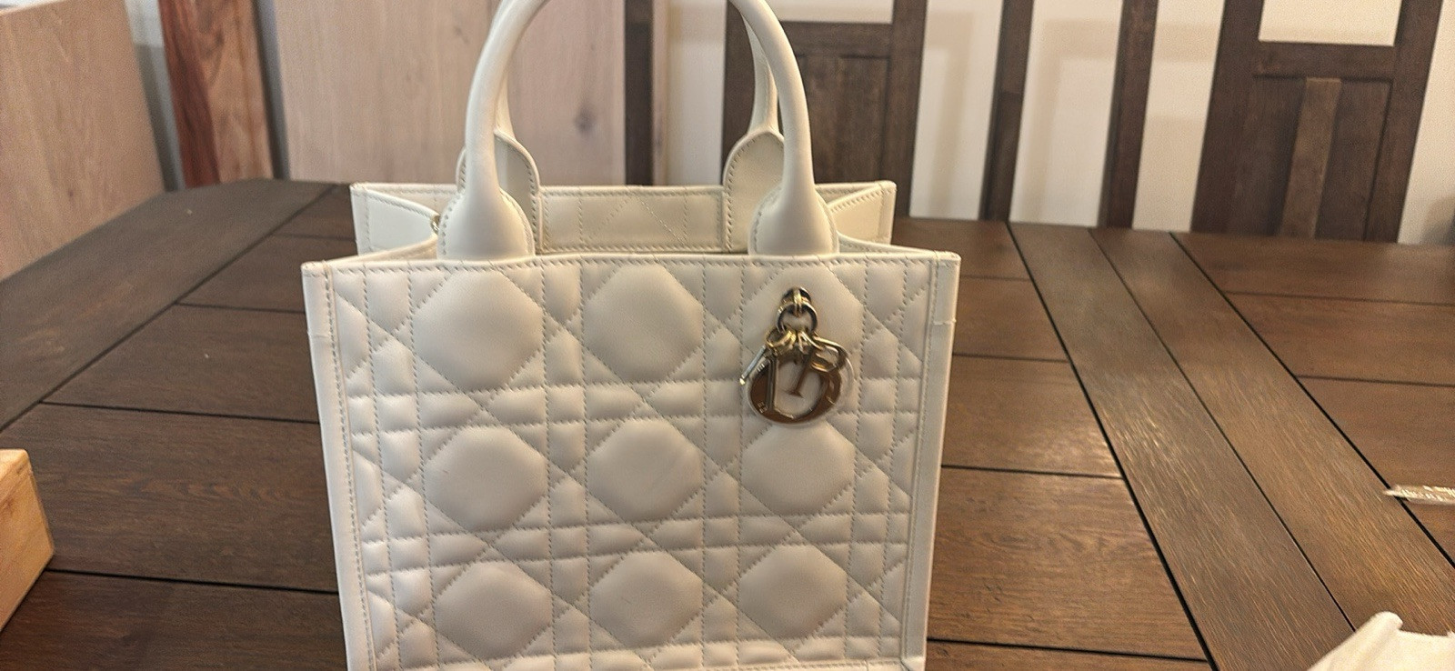 Lady Dior Medium Handbag in Lambskin Leather