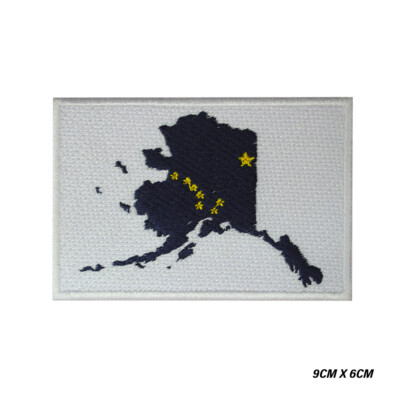 Bundesstaat Alaska USA Karten Flagge Aufnäher bestickt Aufnäher Aufbügeln/Nähen Aufnäher