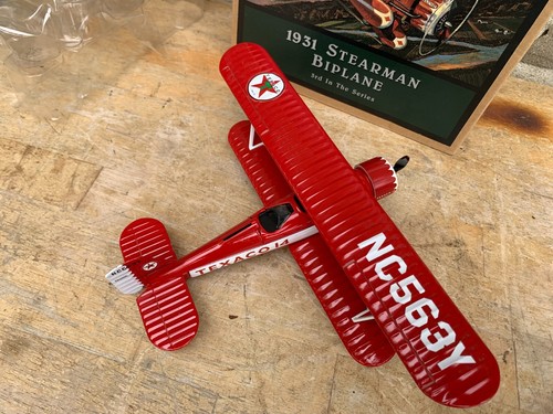 New VTG Wings Of Texaco Die Cast 1931 Stearman Biplane Collector's Edition ERTL - Picture 7 of 16