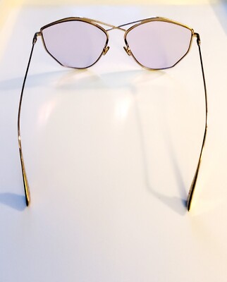 Dior Gold Geometric Eyewear 0400018657428_GREYGRADIENTBROW  main image 4