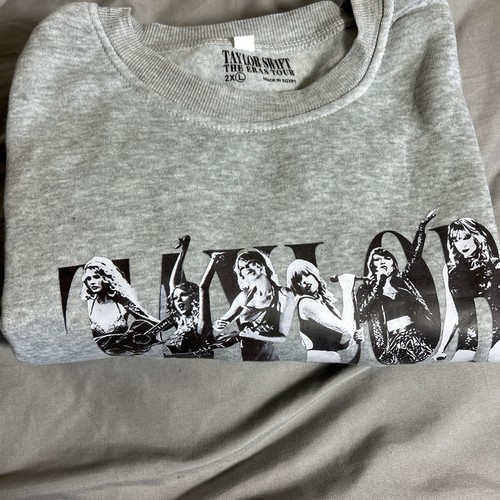 Taylor Swift Official The Eras Tour Crewneck Sweatshirt! Heather Grey, Size XXL - Picture 6 of 6