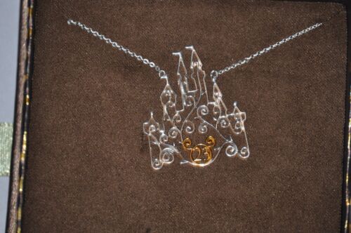 Disney D23 Exclusive REBECCA HOOK SILVER SLEEPING BEAUTY CASTLE Necklace LE 75 - Picture 2 of 3