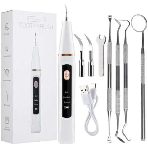 Ultrasonic Tooth Cleaner Kit Dental Plaque Calculus Stain Remover Teeth Cleaning - Picture 14 of 17