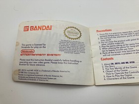 Dr Jekyll and Mr.  Hyde NES Nintendo Original  Manual Has Wear  c6