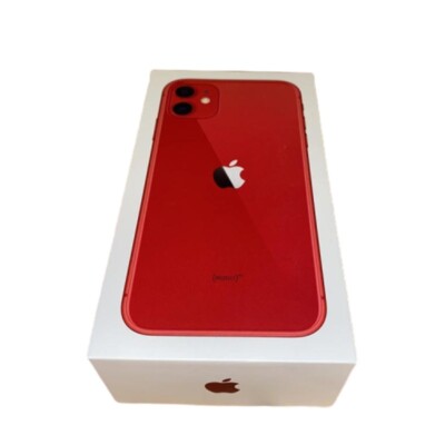 Empty Box For Apple iPhone 11 Red 64GB With Free Charging Cable